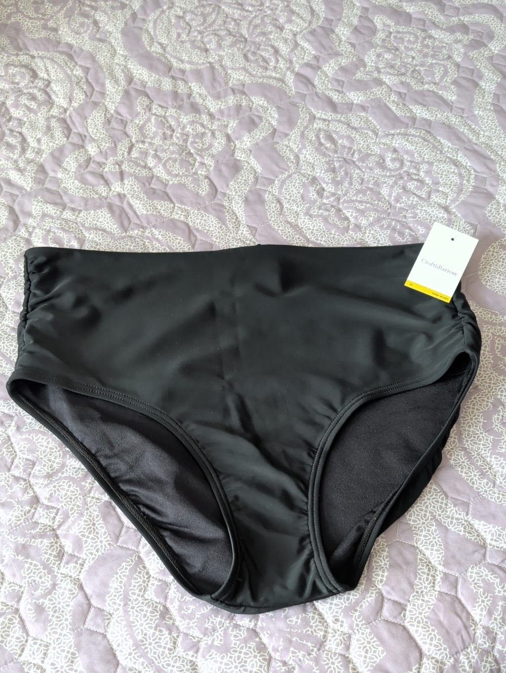 Black High-Waist Swim Brief